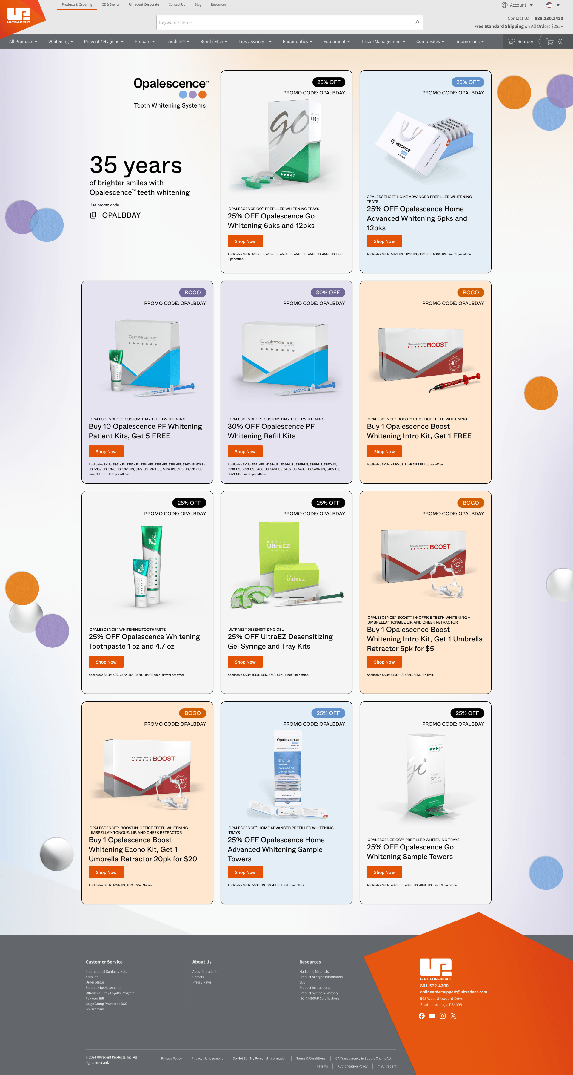 Opalescence Birthday Product Page